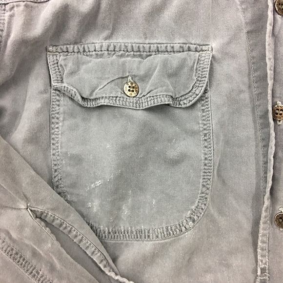 Grey, Levi Strauss distressed button down - Picture 5 of 8